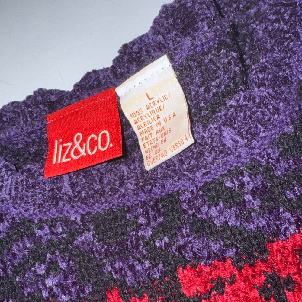 Vintage Liz&Co Multi‎ Color Geometric Pattern Sweater Gilmore Girls Vibes - Picture 2 of 5